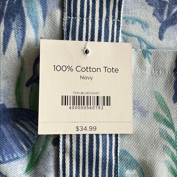 Mia & Tess Beach Tote (Blue and Green), Beach Theme Print, NWT - Picture 7 of 8